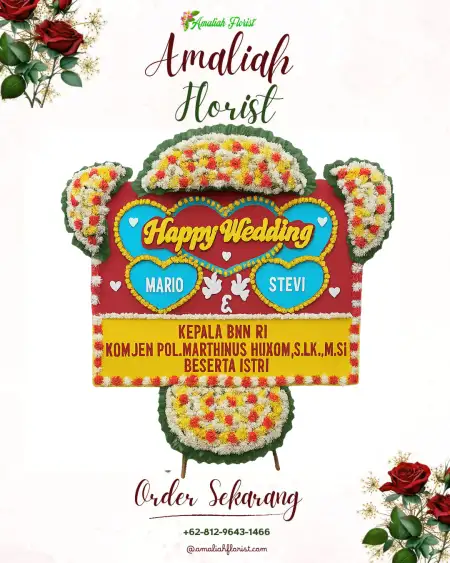 Papan Bunga Pernikahan Mendiro